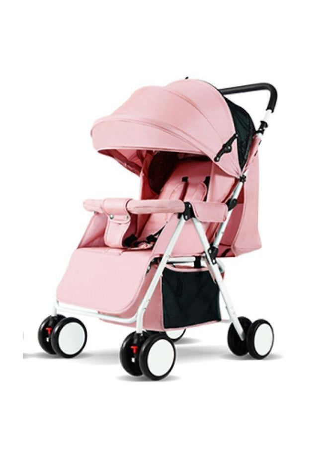 Dreeba Baby Stroller One Way Push With Steel Pipe - Pink - 803-2 