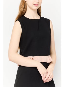 Harmont & Blaine Women Plain Mini Dress, Black  - Image 3