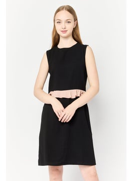 Harmont & Blaine Women Plain Mini Dress, Black  - Image 1