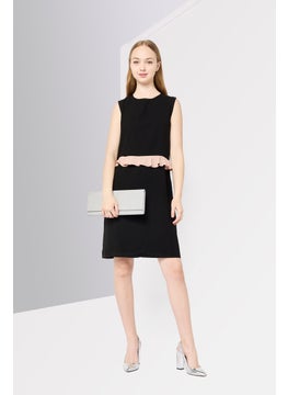Harmont & Blaine Women Plain Mini Dress, Black  - Image 2