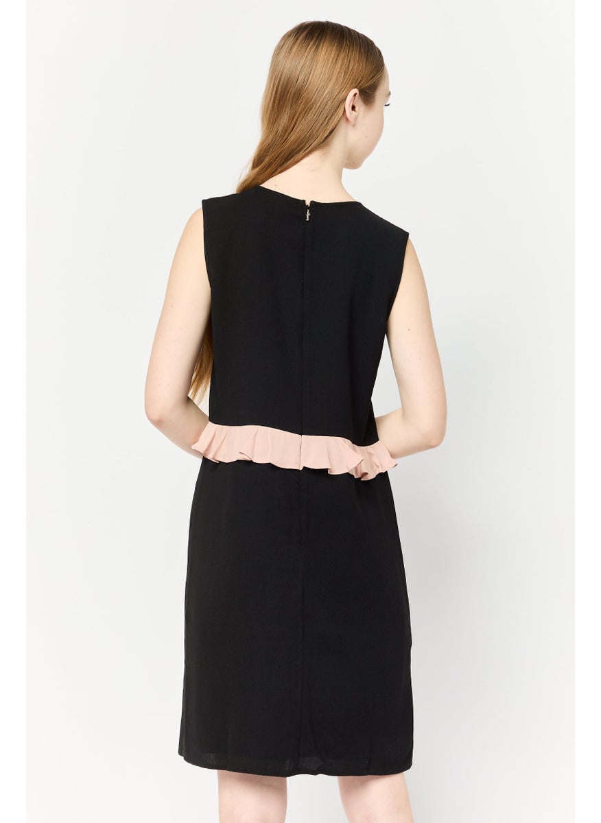 Harmont & Blaine Women Plain Mini Dress, Black  - Image 4