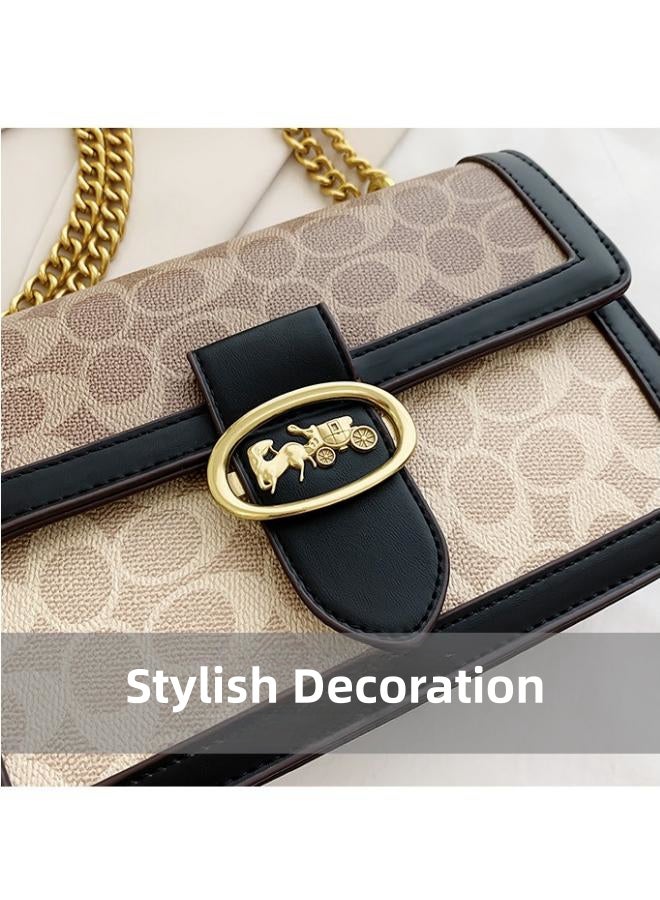 Women's Fashion Retro Shoulder Bag, Ladies Large Capacity Crossbody Bag Sling Bag Side Bag Carry Bag, PU Leather Handbag Tote Bags Clutch Bag Satchel Bag for Daily Commuter/Banquet/Party/Campus  - Image 3