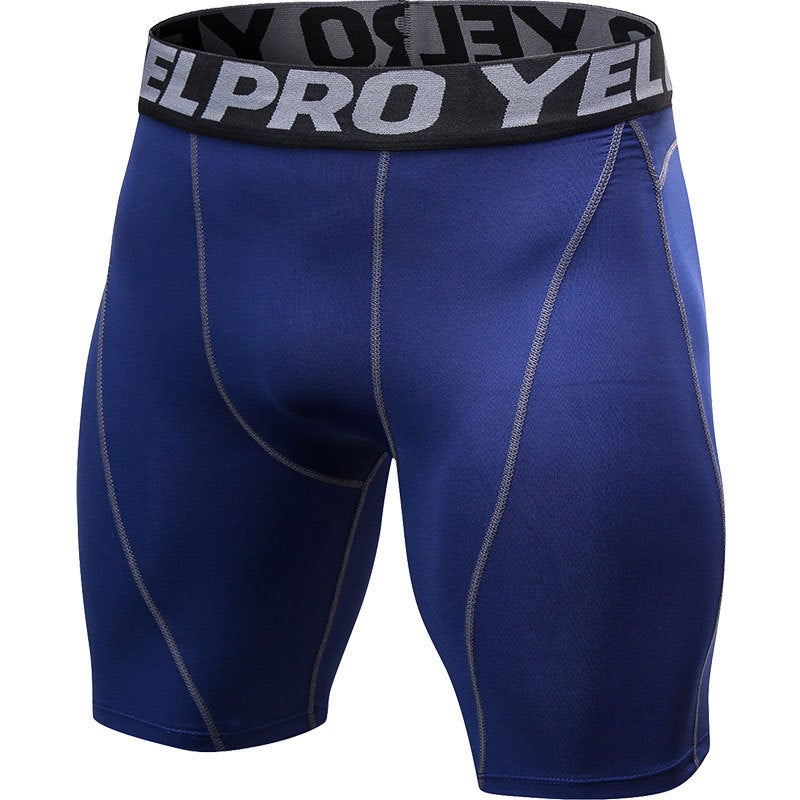 Generic New Mens Tight PRO Fitness Running Training Basketball Sports Shorts AliExpress Breathable Quick-drying Stretch Pants Navy blue - Image 1