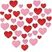 Dilunave 40 Pieces Valentine Iron on Patches Heart Shape Patch Embroidered Applique Red Pink Heart Cute Decorative Patches Assorted Size Sew on Garment Embellishments for DIY Jeans Clothing Hat Bag Decor - Image 2