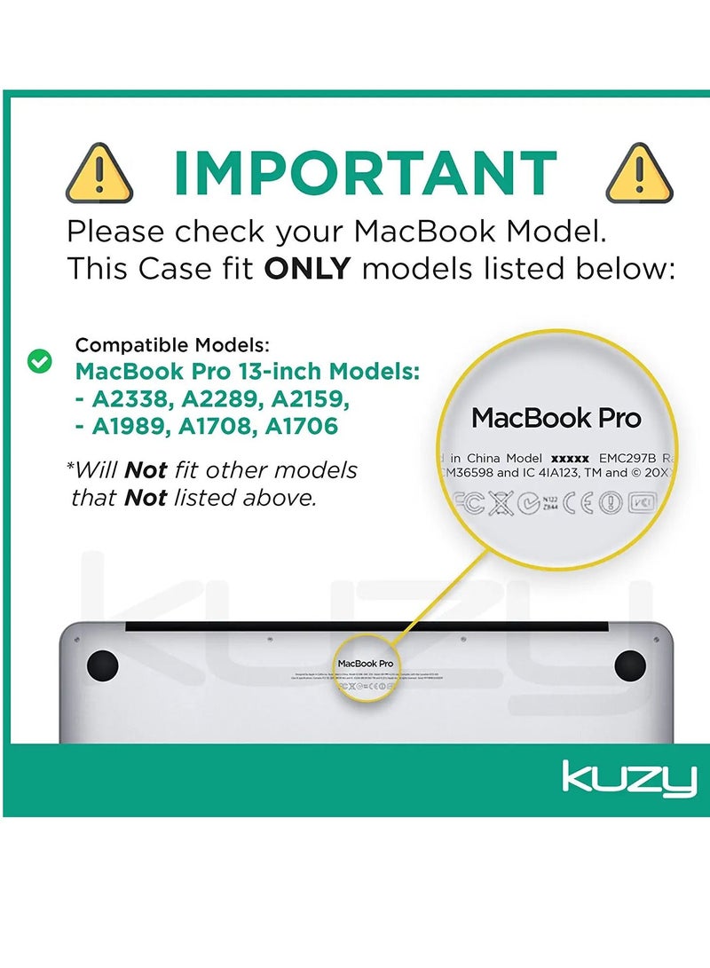 Rubberized Hard Case for MacBook Pro 13 Inch A2338(M2 M1) A2251 A2289 A2159 A1989 A1706 A1708 , Snap On Hard Shell Case Cover for MacBook Pro 13 2016--2022 Release with/Without Touch Bar, Black  - Image 2
