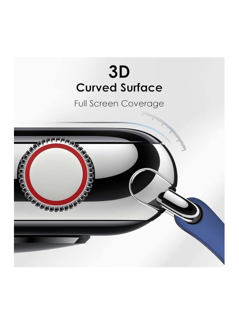 فون بلانيت واقي شاشة لساعة ابل الترا 49 ملم بتغطية كاملة، غشاء واقي مرن من البولي ايثيلين تيرفثالات بحافة منحنية ثلاثية الابعاد [مضاد للخدش] مقاوم للماء وخالي من الفقاعات HD شفاف [اطار سهل التركيب - 49 ملم) - Image 2