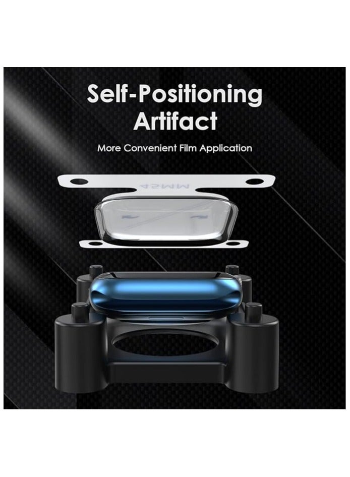 فون بلانيت واقي شاشة لساعة ابل الترا 49 ملم بتغطية كاملة، غشاء واقي مرن من البولي ايثيلين تيرفثالات بحافة منحنية ثلاثية الابعاد [مضاد للخدش] مقاوم للماء وخالي من الفقاعات HD شفاف [اطار سهل التركيب - 49 ملم) - Image 5