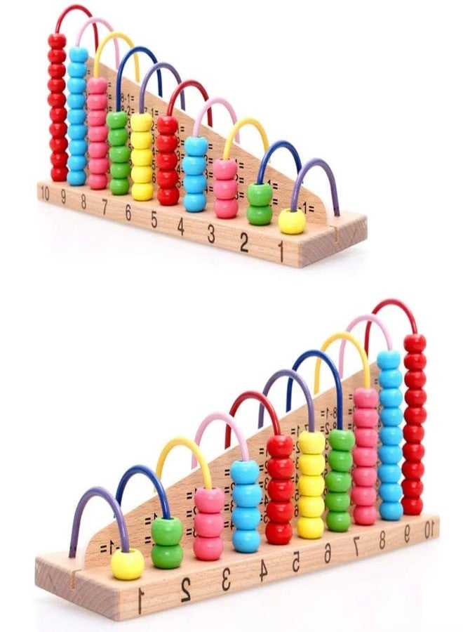 Dorytoys Dorytoy Kids Wooden 1+1 Calculation Shelf Abacus Toy Educational Math Learning Board for Counting, Addition, Subtraction Colorful Bead Counting Frame for Early Learning & Brain Development - Image 2