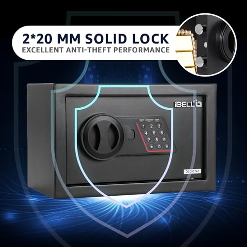 IBELL TOOLS IBELL SL-20B Locker Box For Money, Jewellery, Electronic Safe Locker for Home & Office –Digital Lock with Password and Emergency Key, 200H x 310W x 200D mm, 4.19kg, 12 Months Warranty (Net-8.5L) - Image 5