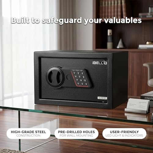 IBELL TOOLS IBELL SL-20B Locker Box For Money, Jewellery, Electronic Safe Locker for Home & Office –Digital Lock with Password and Emergency Key, 200H x 310W x 200D mm, 4.19kg, 12 Months Warranty (Net-8.5L) - Image 2