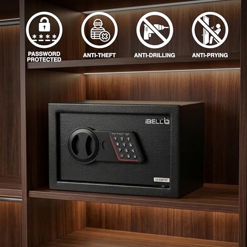 IBELL TOOLS IBELL SL-20B Locker Box For Money, Jewellery, Electronic Safe Locker for Home & Office –Digital Lock with Password and Emergency Key, 200H x 310W x 200D mm, 4.19kg, 12 Months Warranty (Net-8.5L) - Image 3
