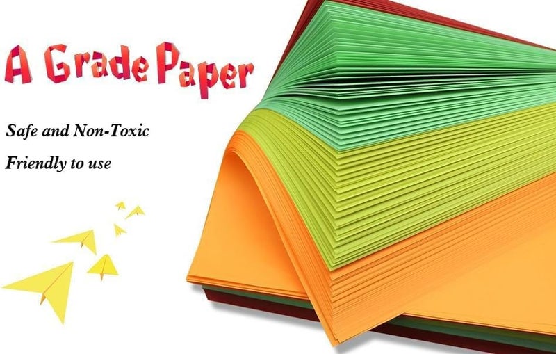 BUBU Origami Paper Kit 1000 Sheets 6 Inch Square Double Sided Color 20 Vivid Colors for Beginners Trainning and School Craft Lessons - Image 3
