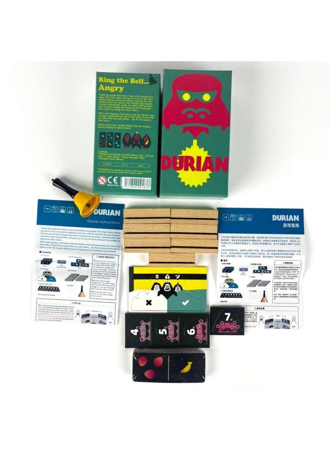 Durian Durian Forgot To Vell Table Game Cards 2-7 People Chinese And English Happy Party Parent-Child Game Oink Series-Color:Durian