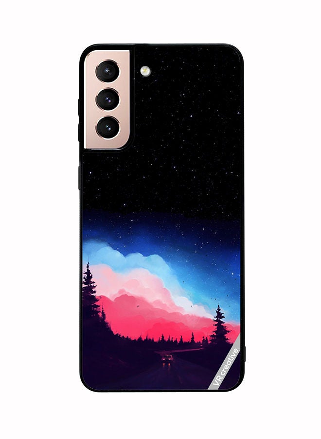 VR CREATIVE غطاء حماية لجهاز سامسونج جالاكسي S21 5G بتصميم سحابي نابض بالألوان - Image 1