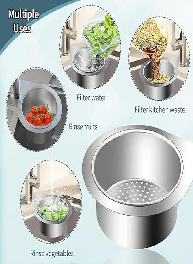 AESTROKE Kitchen Sink Strainer Basket, Stainless Steel, Multi-Purpose Drain Filter for Fruits, Vegetables and Kitchen Waste - Image 3