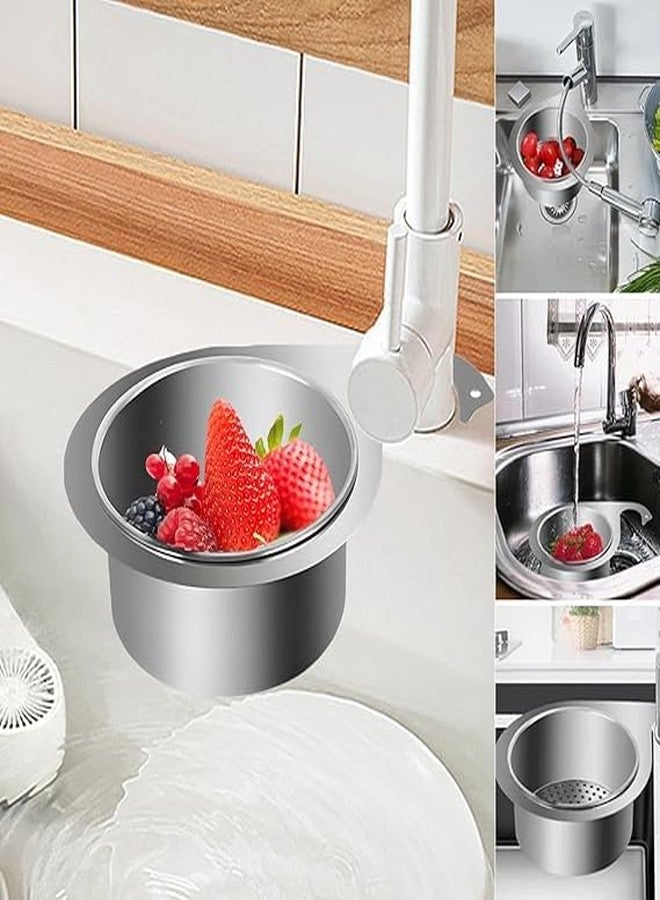 AESTROKE Kitchen Sink Strainer Basket, Stainless Steel, Multi-Purpose Drain Filter for Fruits, Vegetables and Kitchen Waste - Image 2