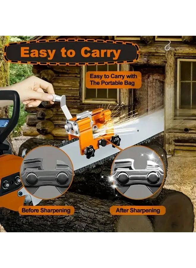 1 Portable Hand Cranked Chainsaw Sharpener Kit For Various Chainsaws Sharpening Accessories - Image 5