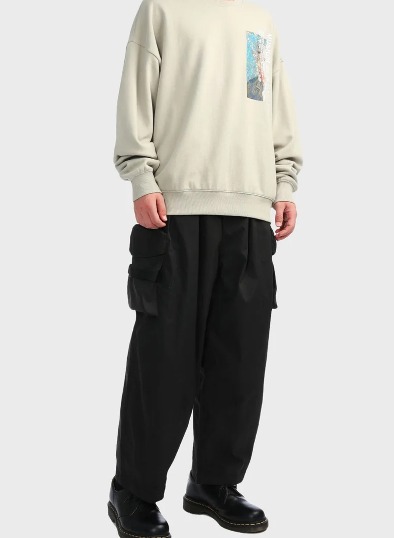 MUSIUM DIV. Twill Cargo Sweatpants