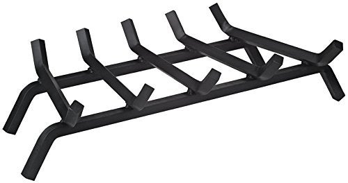 Rocky Mountain Radar Rocky Mountain Goods Heavy Duty Fireplace Grate  Solid Metal Bar Log Holder Grate with 34 Bars  Rack Heater for Wood Stove with Heavy Gauge Wrought Iron Bars 27 