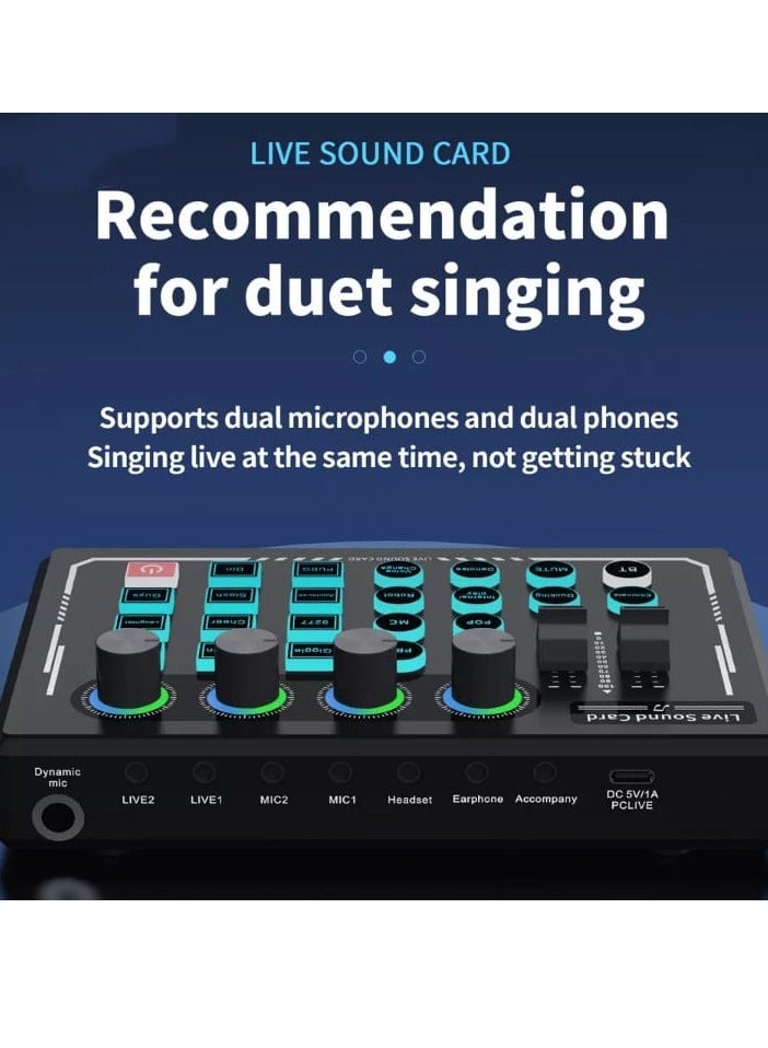 Live Sound Card And Audio Interface  Mixer Effects And VoiceChanger Podcast Production Studio Equipment Prefect For Streaming Podcasting Gaming - Image 3