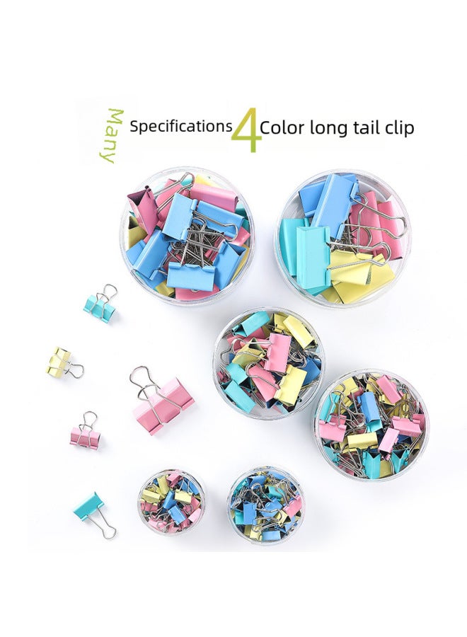 Hongfa Long Tail Clip Metal Bill Clip Material Clip Stationery Clip Test Paper Strong Iron Clip Color Dovetail Clip Office Supplies - Image 3