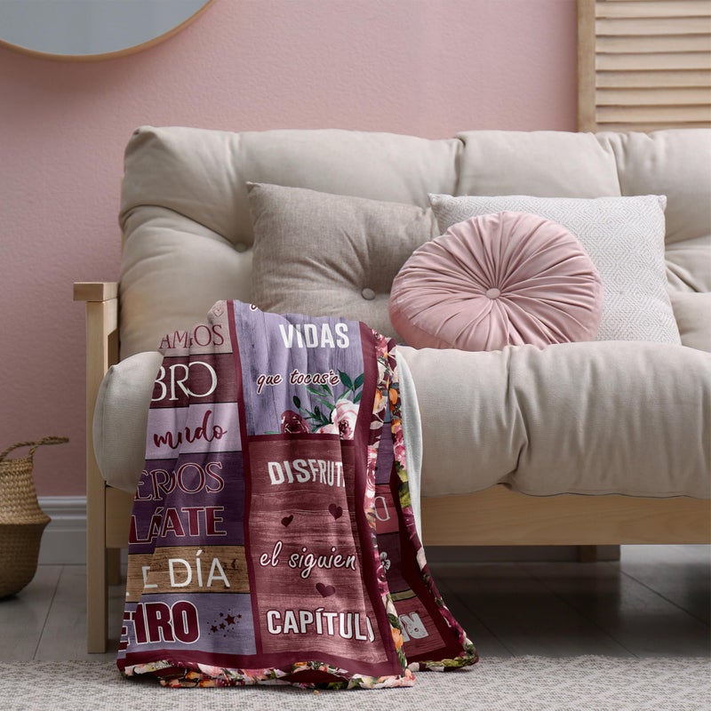 QOJUYO QOJUYO Retirement Gifts for Women in Spanish  Regalos De Jubilaci?n para Mujeres  Retired Gifts Blankets 50""x60""  Mantas De Regalos para Jubilados  Regalos De Despedida para Colegas Femeninas 60""x50"" - Image 3