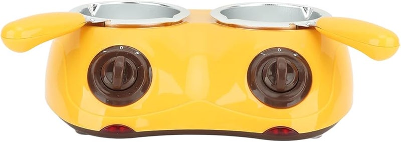 Greensen Double Pot Chocolate Melting Machine with Two Temperature Settings Yellow US Plug 110 240V - Image 5