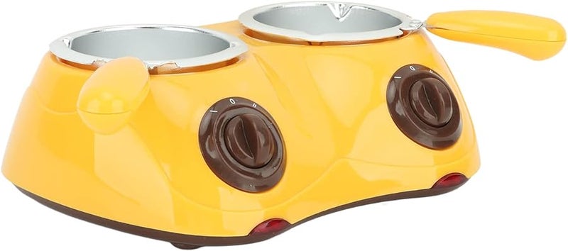 Greensen Double Pot Chocolate Melting Machine with Two Temperature Settings Yellow US Plug 110 240V - Image 4