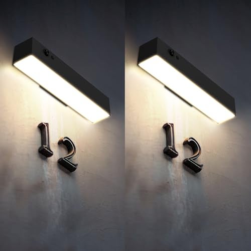 SOTTLOT Solar Wall Lights Outdoor Waterproof, 2Pcs LED Dusk to Dawn Solar Lights for House Number, 4000K 1000LM Motion Sensor Solars Outdoor Light for Patio, Porch, Address Sign - Image 1