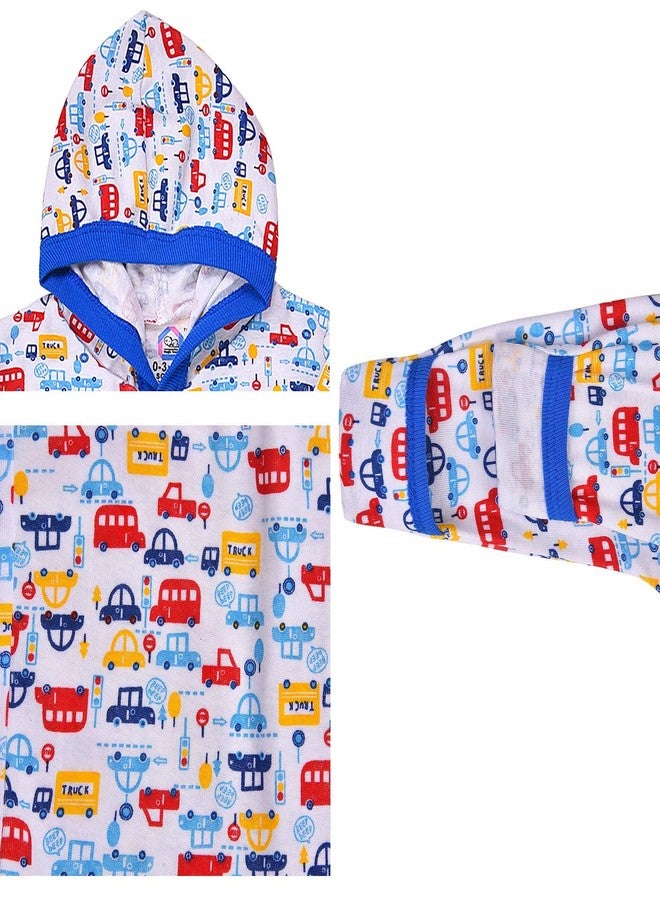 MAGIC TOWN Babyneeds New Born Baby Multi-Color Long Sleeve Cotton Sleep Suit Romper for Boys and Girls Set of 2 - Image 5