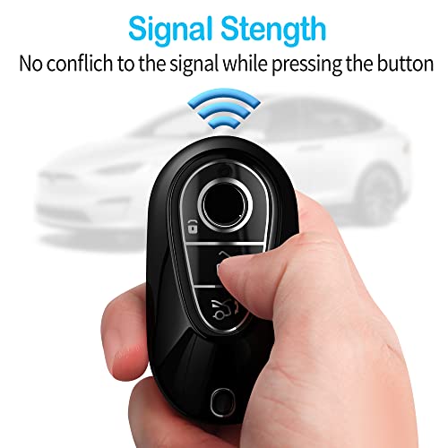 Autophone for Mercedes Benz Key Fob Cover with Keychain Soft TPU 360 Degree Protection Key Shell Case for 2020-2025 Mercedes Benz S-Class G-Class E-Class(Black)… - Image 5