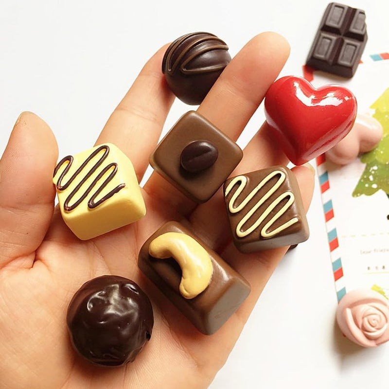 Set of 11 Delicious Chocolate Food Resin Refrigerator Magnets for Kitchen and Home Decor