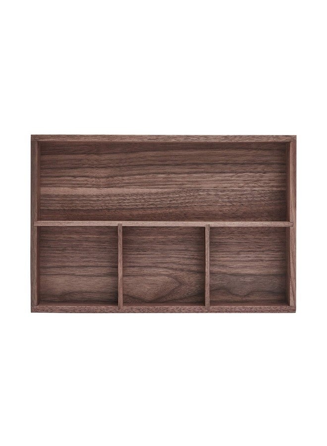 pandapark Wood Organizer Tray,Black Walnut,Desk & Drawer Storage Box (Walnut Master) - Image 3