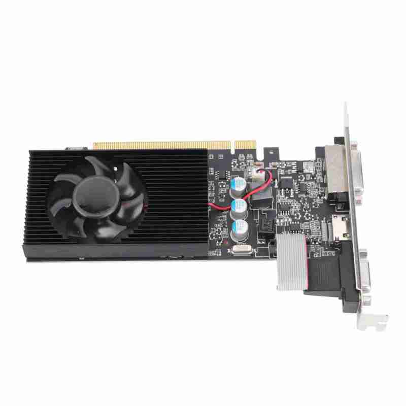 بطاقة رسومات GT610: ذاكرة GDDR3 سعة 2 جيجابايت وعرض 64 بت وسرعة 1.1 نانوثانية، تردد كور 810 ميجاهرتز وتردد ذاكرة 1000 ميجاهرتز - كور وحدة معالجة رسومات متكامل بتصميم 40 نانومتر، واجهة حافز PCI Express X16، ومخرجات HDMI وDVI وVGA لأجهزة كمبيوتر سطح المكتب للالعاب والمتعددة الوسائط - Image 1