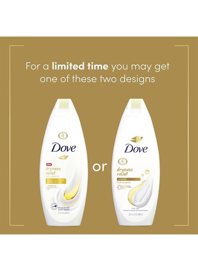 Dove - Body Wash for Dry Skin Dryness Relief Effectively Washes Away Bacteria While Nourishing Your Skin 22 oz (Pack of 4) - Image 1