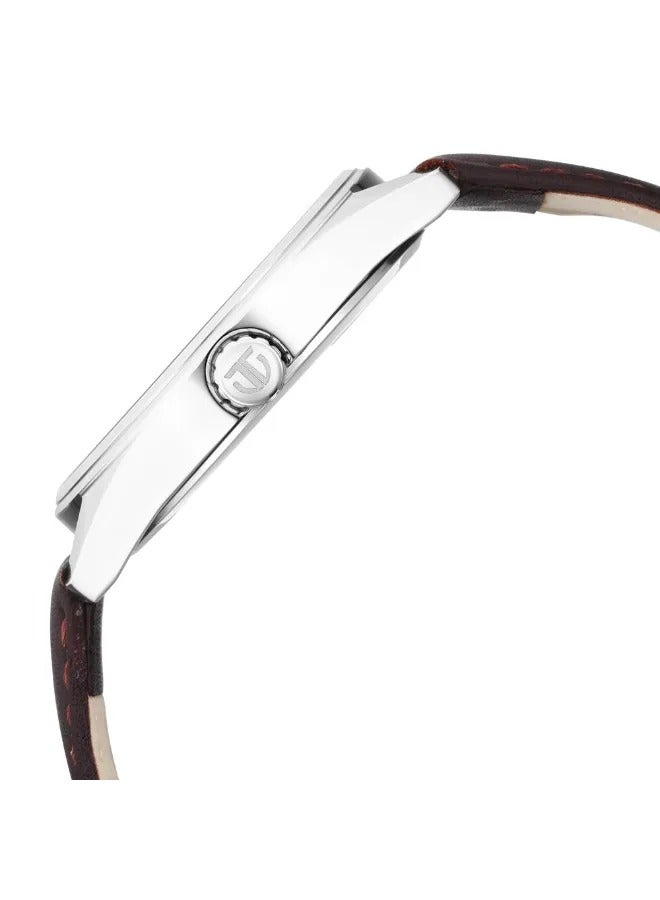 TITAN ساعة يد جلدية للرجال بتصميم دائري تناظري - 1866SL02 - 47 مم - Image 4