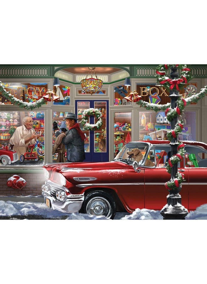 Bits and Pieces Bits and Pieces - 500 Piece Jigsaw Puzzle for Adults 18" x 24" - Last Minute Christmas - 500 pc Old Fashion Christmas Toy Store Jigsaw by Artist Bigelow Illustratio  - Image 1