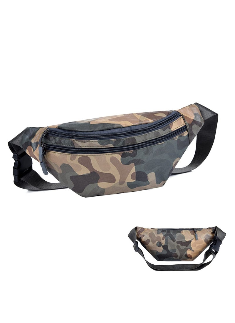Bumbags for Ladies Men Women, Large Crossbody Pack Belt Bag with Adjustable Buckle, Waterproof Bumbags Fashion Waist Packs, Casual Waist Bag for Sport Running Jogging (Camouflage) - Image 1