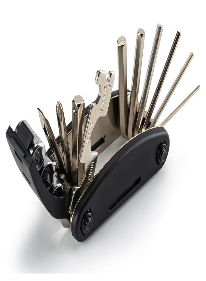 Right Gear 16in1 Bike Multi Tool Kit, Compact Portable Bicycle Repair Kit with Hex Keys, Screwdrivers, Socket Wrench & Tire Levers, for Emergency Fixes On The Go, MTB, Road Bike Maintenance - Image 1