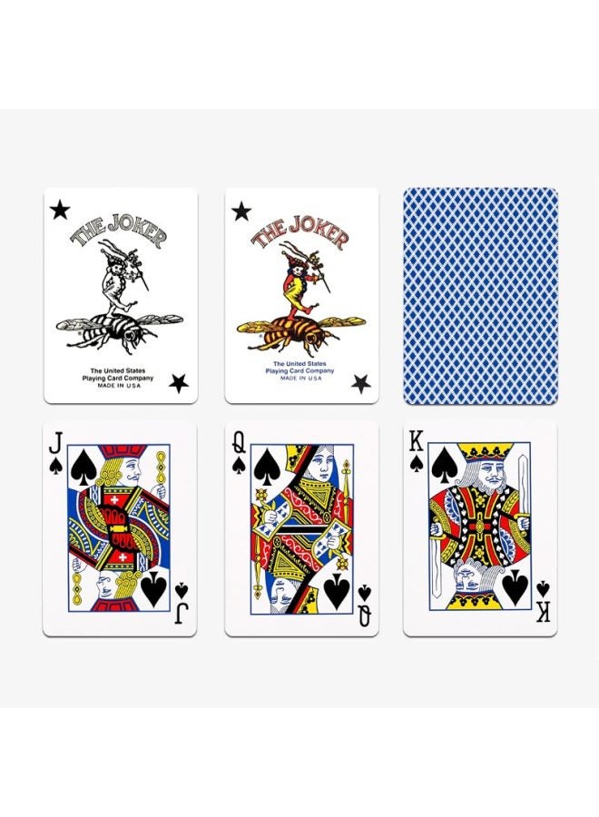 Bee Bee Playing Cards, Little Bee Poker Cards, Entertainment Texas Hold'em Cards, Durable, Blue, 1 Deck - Image 5
