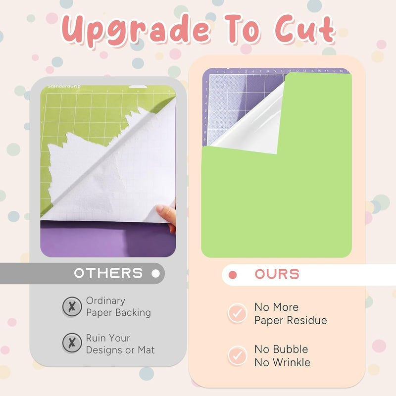 Tintnut Boho Permanent Vinyl - 8 Sheets, 12"x10" Lime Green Adhesive Vinyl, Compatible with Cricut and Silhouette - Image 4