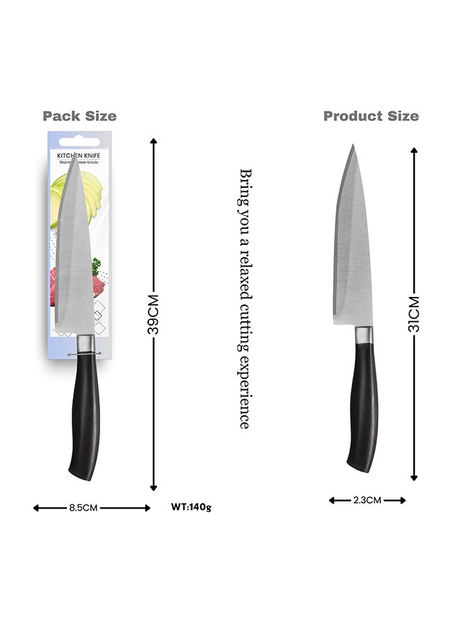 Feelings Stainless Steel Knife with Black Handle 18.5cm RC-KQ0795  - Image 2