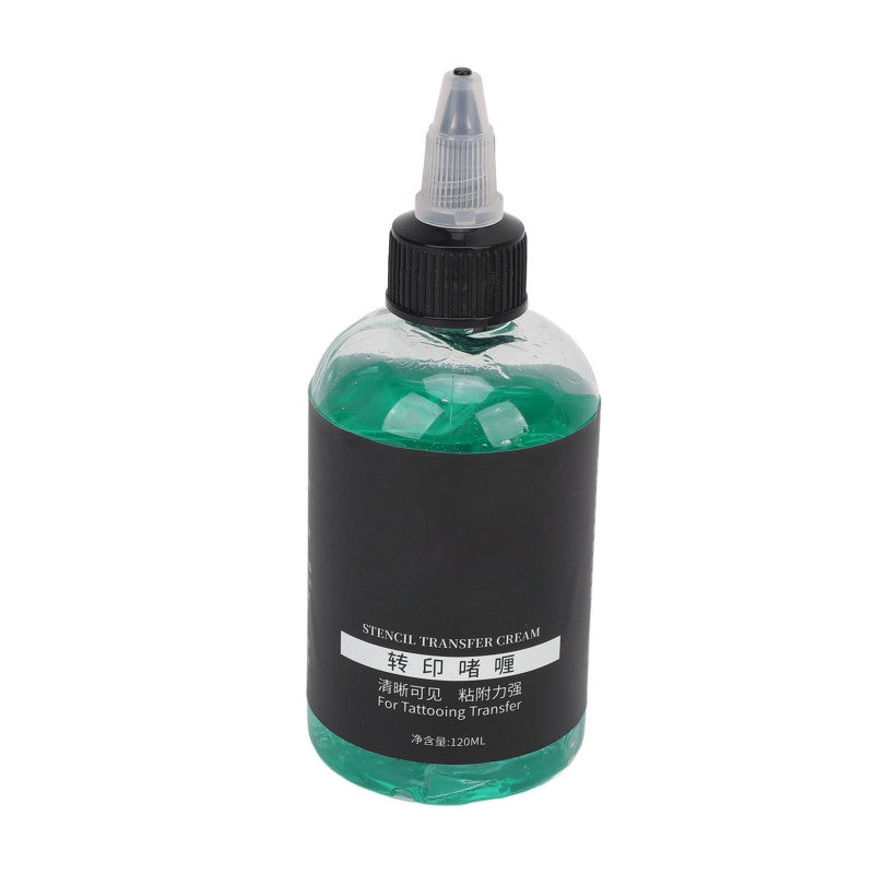 Tattoo Transfer Gel: Precise Application Bottle Nozzle, Non Irritating Skin Safe - Clear Long Lasting Stencil Gel for Professional Tattoo Artists and Studios - Image 1