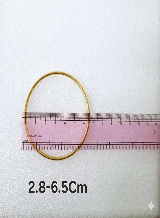 طقم أساور ذهبية سادة من AAIKU، وزن 1 غرام، للاستخدام اليومي، وللمكتب، ولحفلات الزفاف، للنساء والفتيات، ويمكن استخدامه بسهولة في الماء (2، 2.8). - Image 4