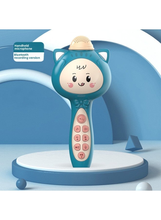 Internet Celebrity Cartoon Adorable Children's Wireless Bluetooth Microphone Boys And Girls Karaoke Machine Recording And Amplialation Story Machine-Color:Green Bluetooth Recording  - Image 1