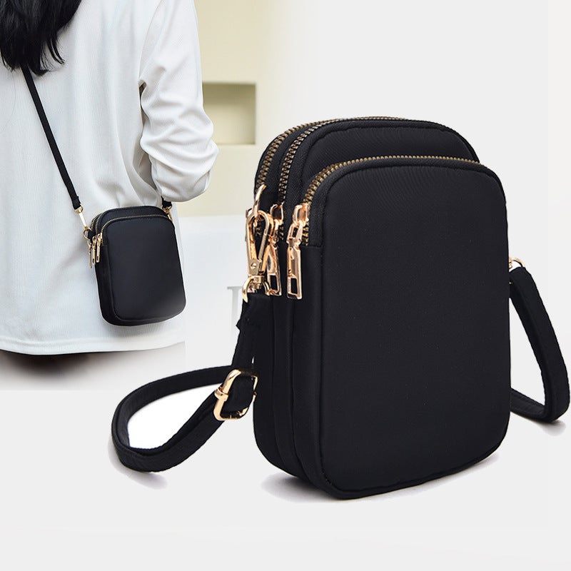 Mobile Phone Bag Women'S Cross-Body Walking Mini Bag Mobile Phone Cloth Bag Summer Vertical Coin Purse - Image 3