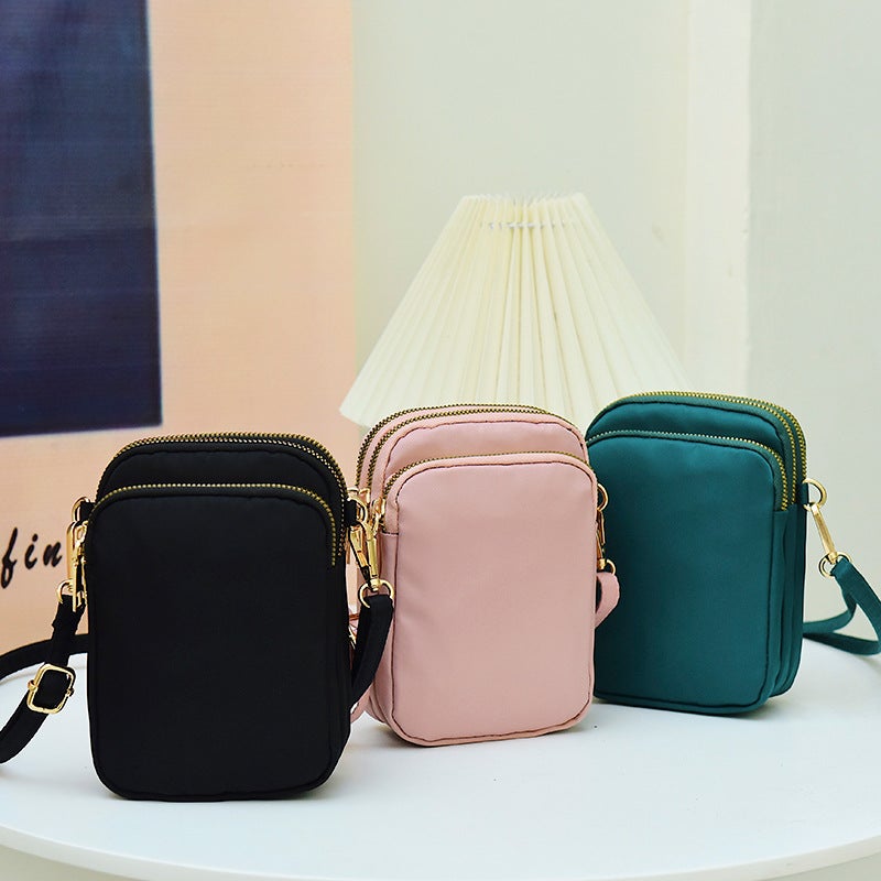 Mobile Phone Bag Women'S Cross-Body Walking Mini Bag Mobile Phone Cloth Bag Summer Vertical Coin Purse - Image 2
