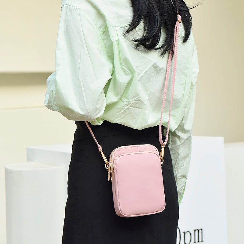 Mobile Phone Bag Women'S Cross-Body Walking Mini Bag Mobile Phone Cloth Bag Summer Vertical Coin Purse - Image 5