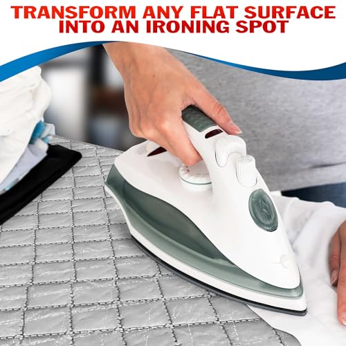 LAGARTO Portable Ironing Mat for Table Top – Foldable Ironing Pad for Table, Washer & Dryer (39.8" x 18.1") with 4-Layer Heat-Resistant Fabric & Magnetic Edges – Easy to Store & Use on Any Flat Surface - Image 5