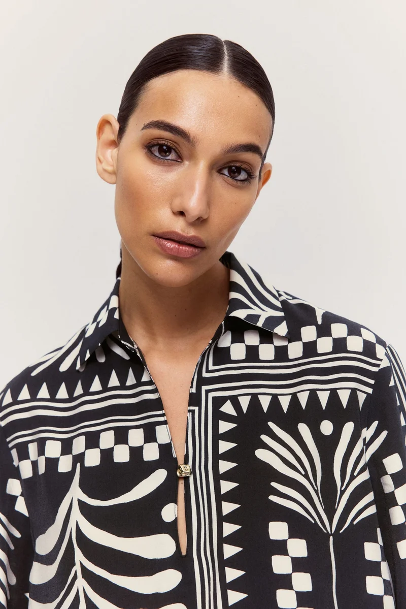 H&M Button-detail kaftan dress